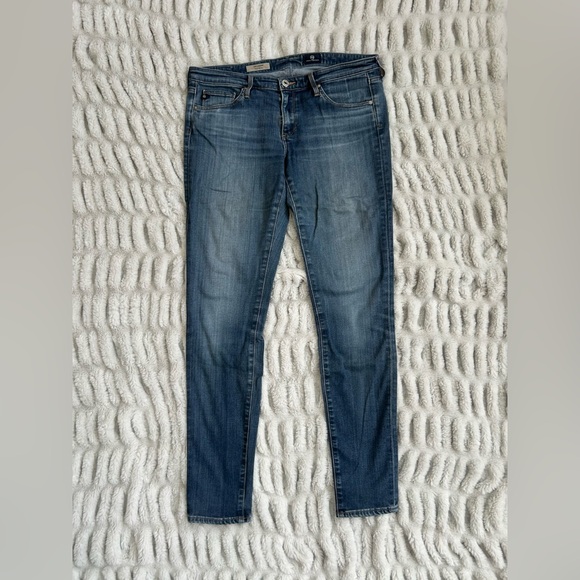 AG Adriano Goldshmied Legging Skinny Ankle Jeans in Blue Stretch Denim 29 - Picture 2 of 7